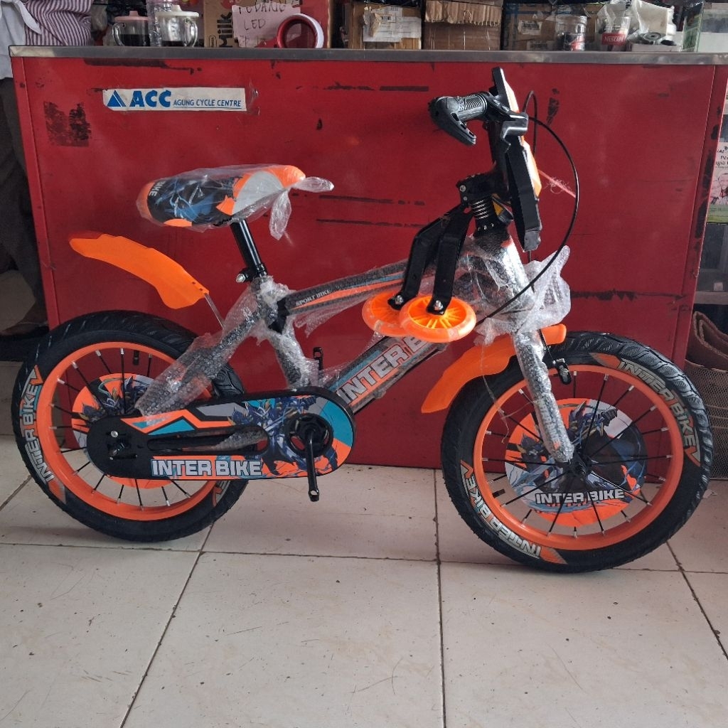 Sepeda Anak Laki Laki Bmx 16 & 18 Inchi Ban 2.5 Merk Interbike Type 146