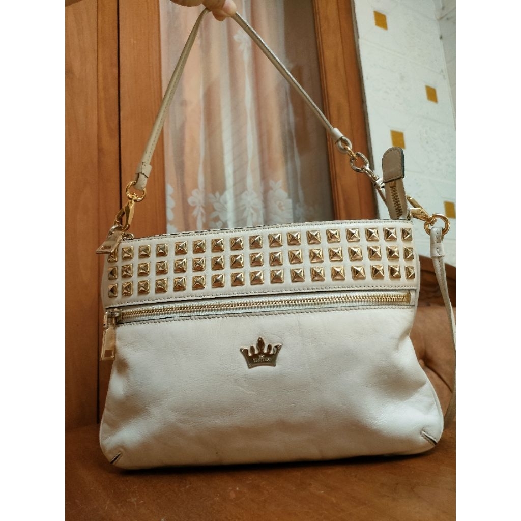 PL tas selempang wanita, bahan kulit, JESTINA Slingbag