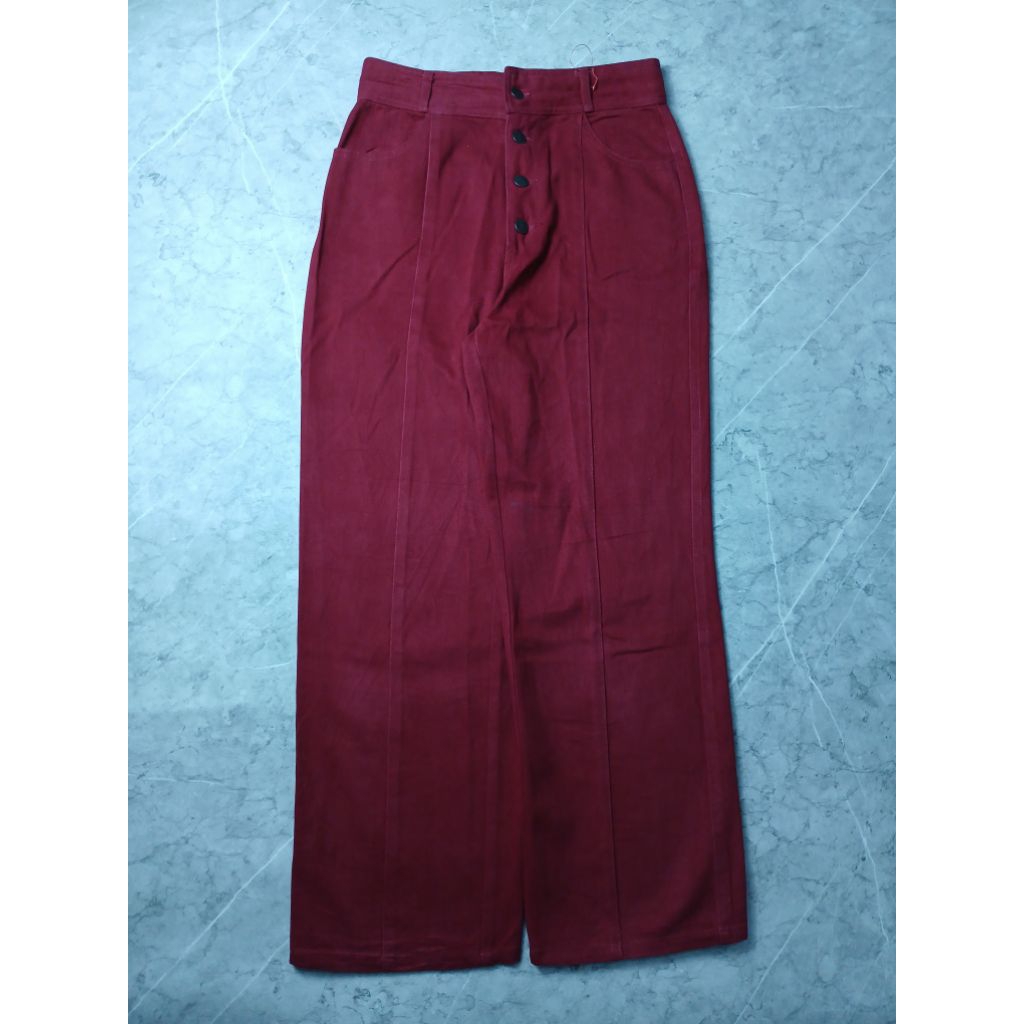 GU WIDE LEG BUTTON PANTS