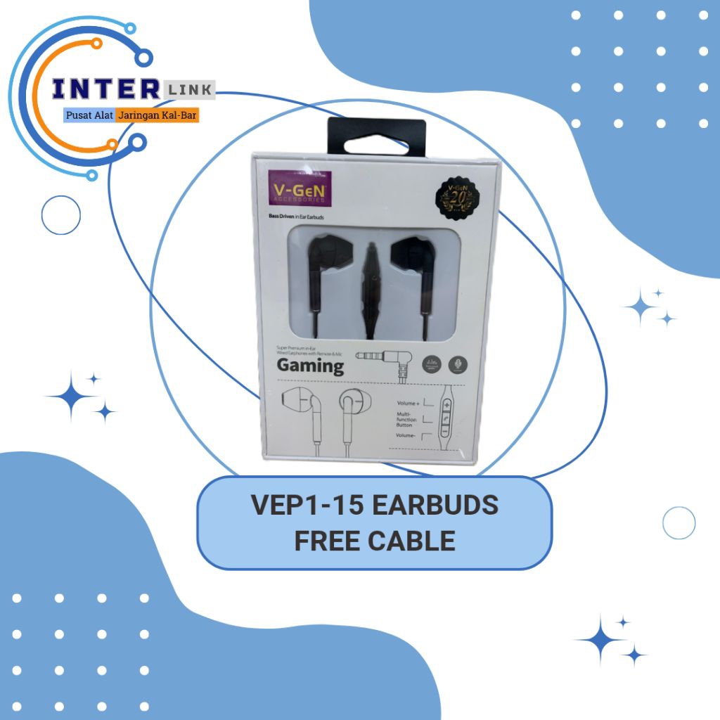 VEP1-15 EARBUDS FREE CABLE
