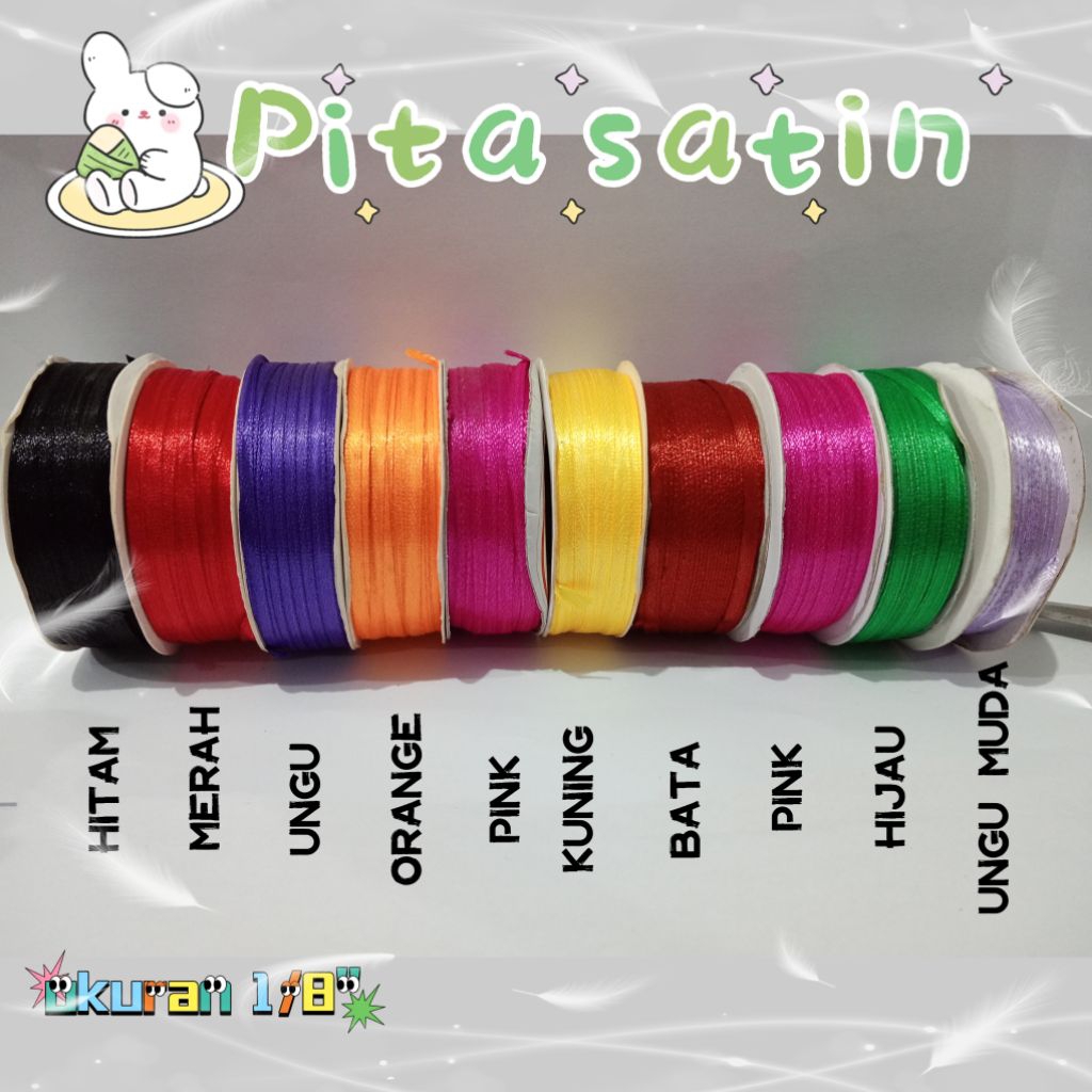 

Pita satin 1/8" per rol