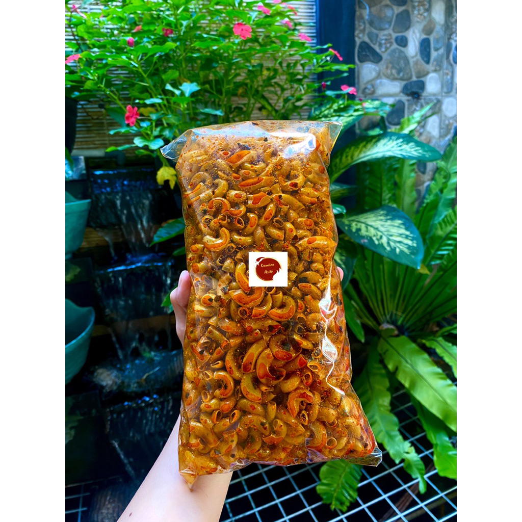 

Makaroni Cikruh Kriuk Daun Jeruk 500gram Original/Pedas/Extra Pedas Gurih