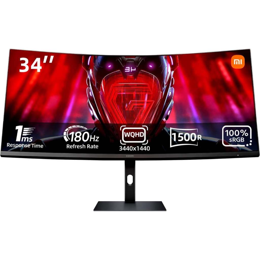 Monitor Xiaomi 34 Inch G34WQi WQHD Ultrawide 180Hz Curved Gaming Monitor - Monitor 34