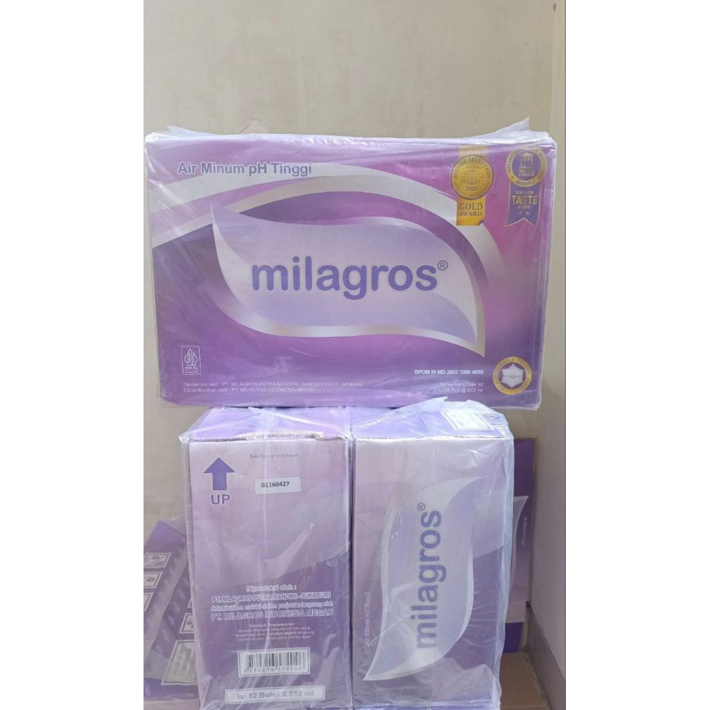 

Milagrosss air 100%asli kemasan dus isi 12 botol @612ml