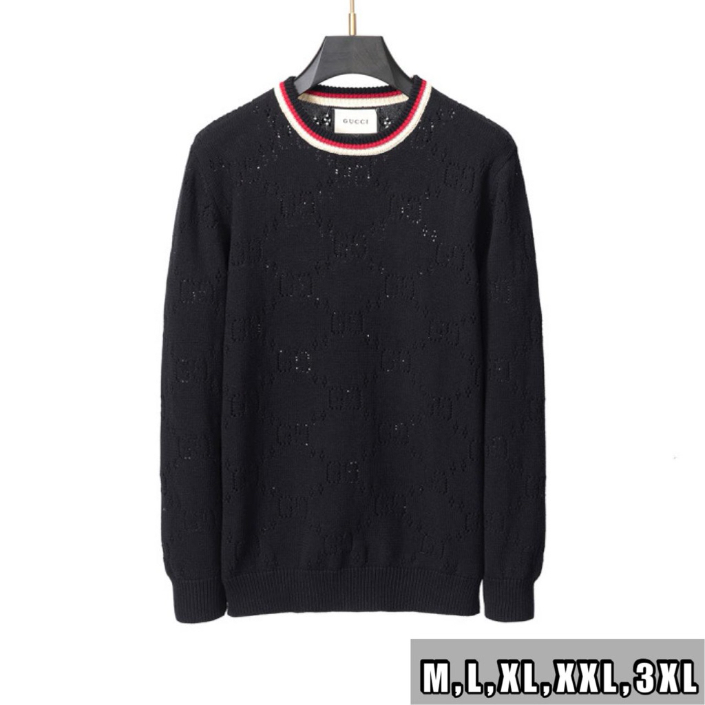 sweater pria rajut hitam import / sweater pria branded terbaru