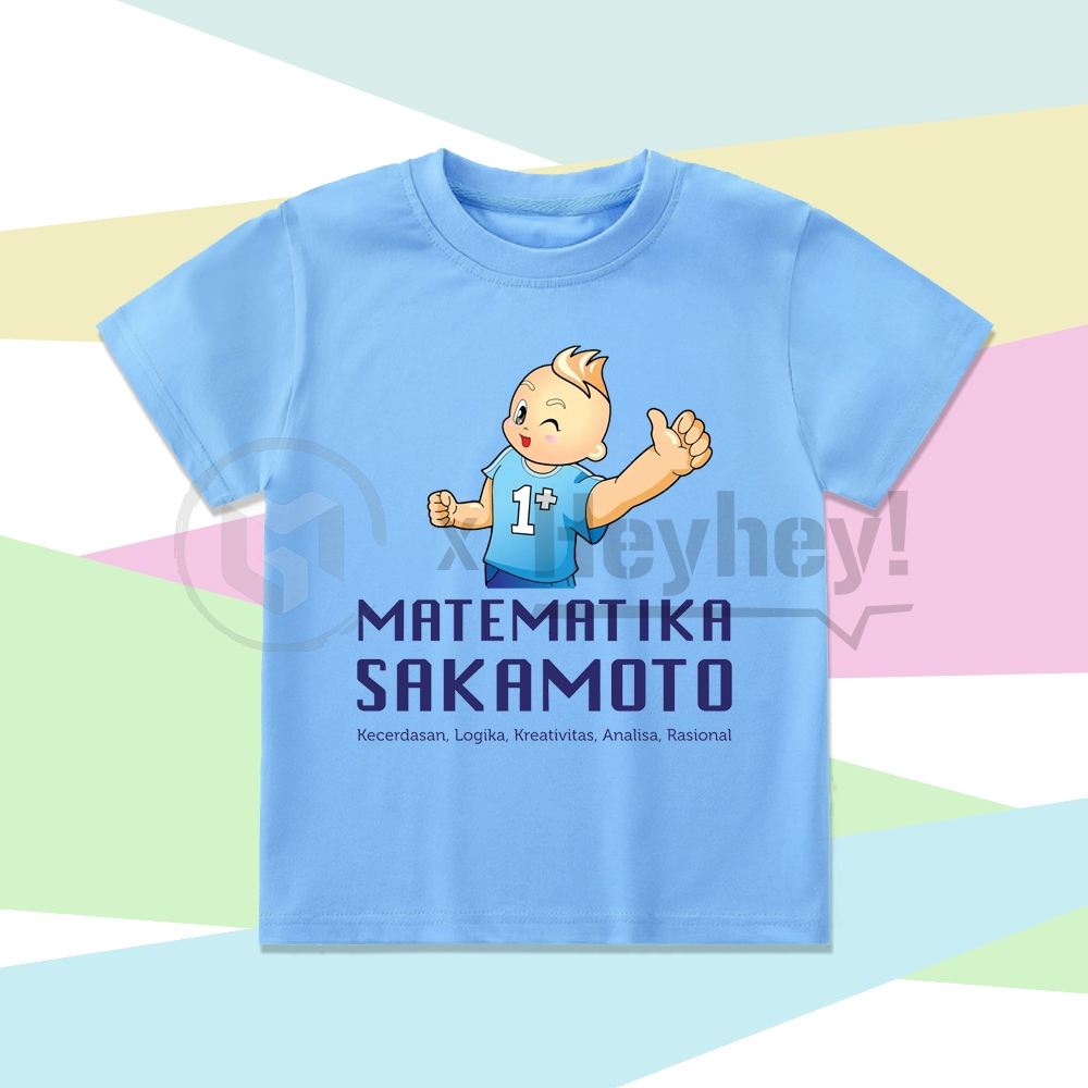 BAJU ANAK KAOS ANAK SEKOLAH MATEMATIKA SAKAMOTO - GRATIS CETAK NAMA