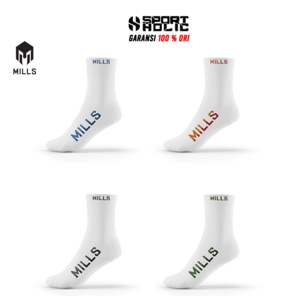 KAOS KAKI OLAHRAGA MILLS QUARTER SOCKS ORIGINAL