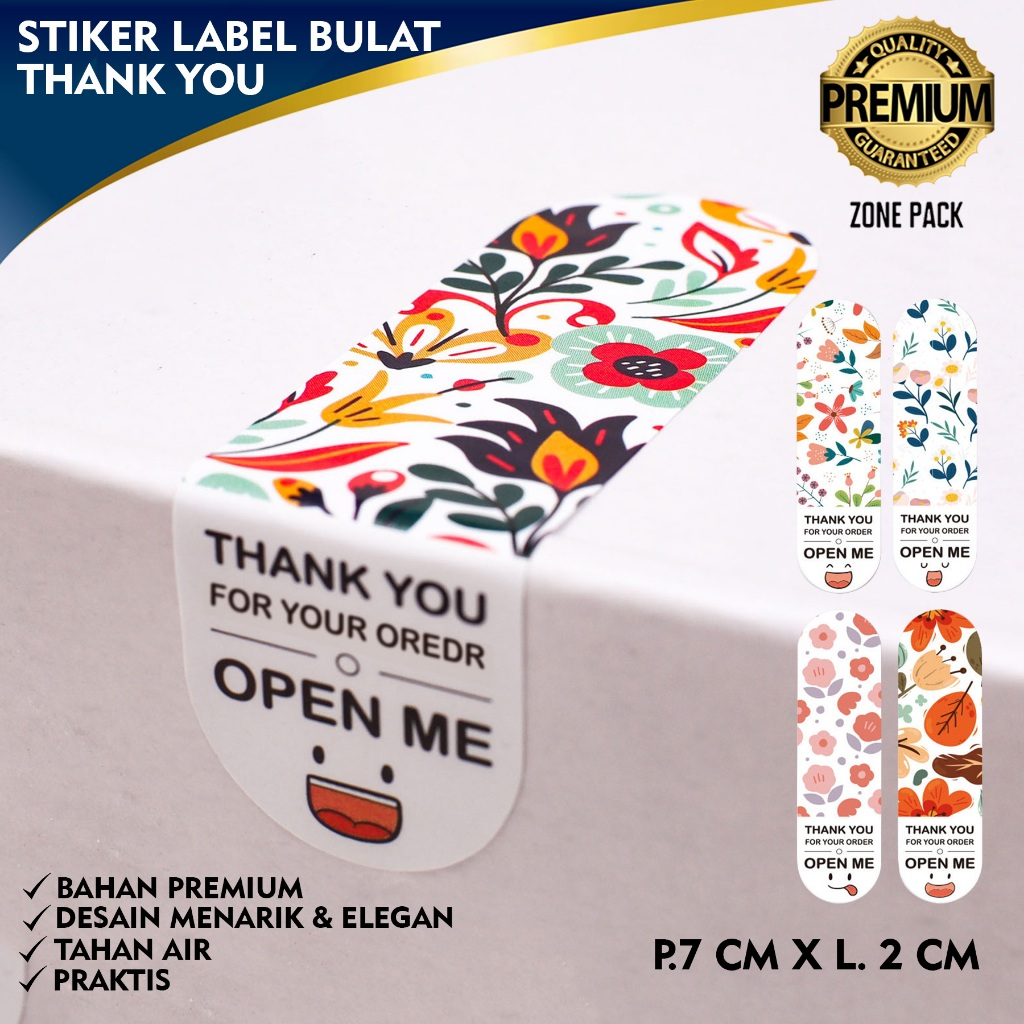 

[100 PCS] Stiker Label Bulat Open Me Thank You For Order | Stiker Penutup Kardus Online Shop | Stiker Penyegel Kemasan