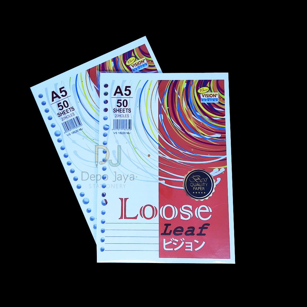 

LOOSE LEAF ISI BINDER REFIL BINDER A5 VISION ISI 50LEMBAR