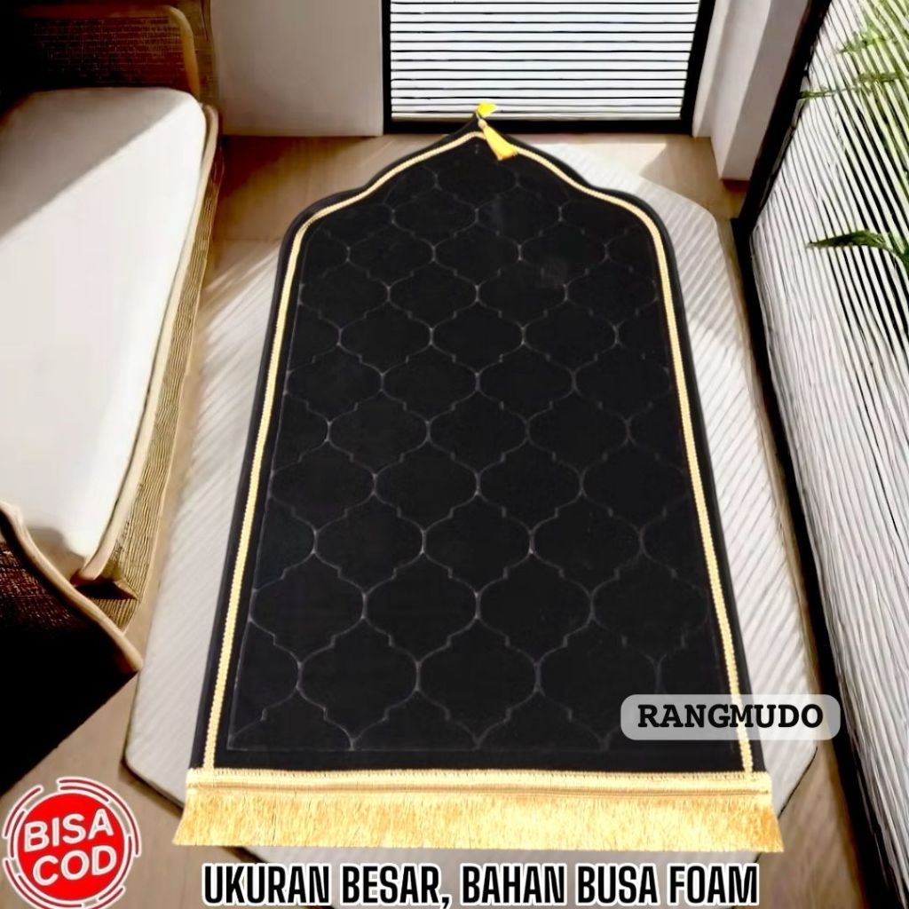 Sajadah Kubah Polos Kerucut UKuran Besar Bahan Tebal Busa Lembut Anti Slip Lantai