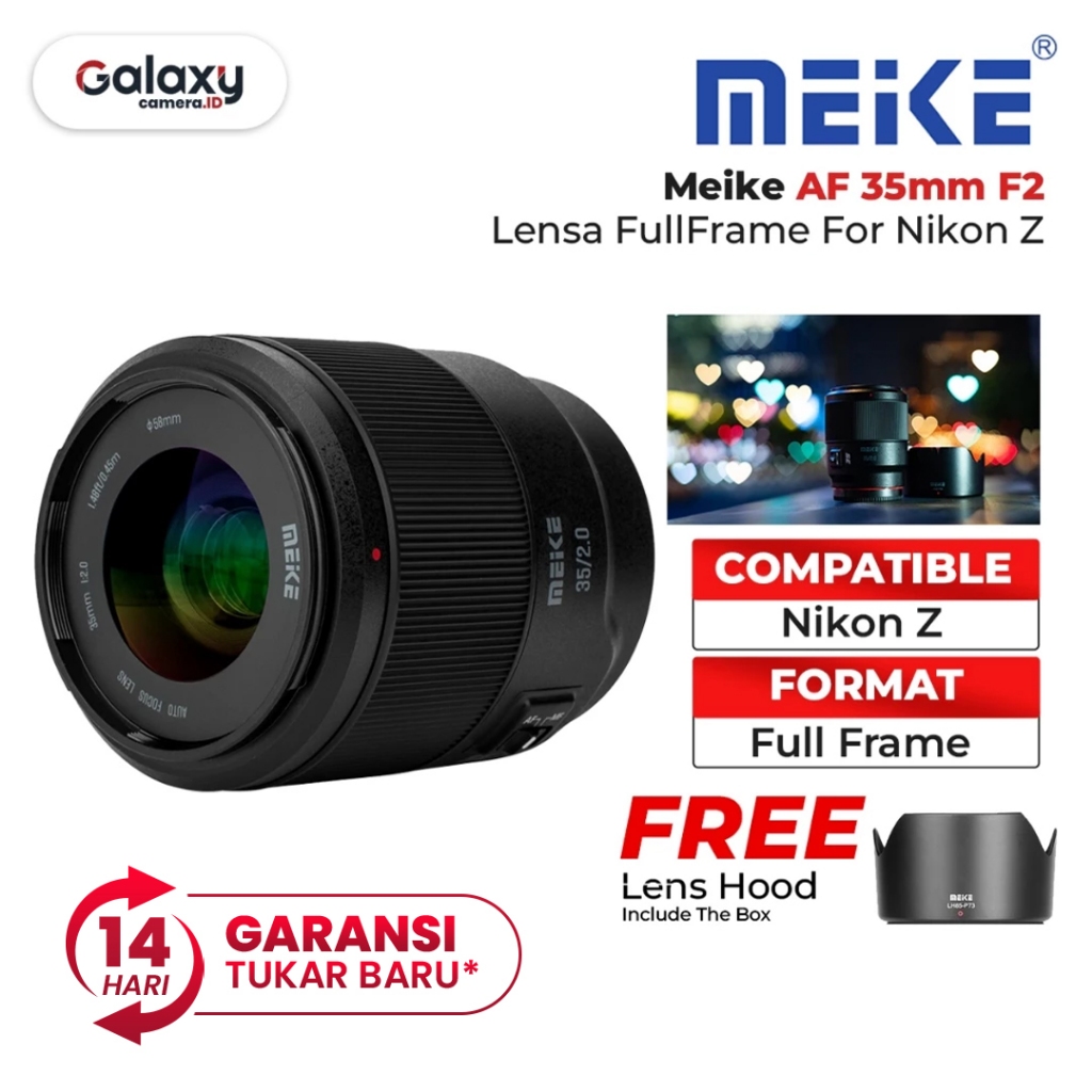 Meike AF 35mm F2 For Nikon Z FullFrame Lensa 35 mm F/2 Garansi Resmi