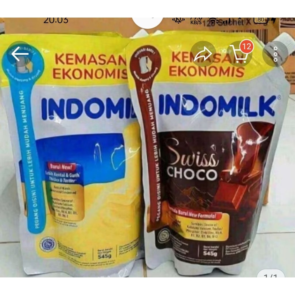 

SUSU KENTAL MANIS INDOMILK REFIL 545 GR SEPAKET ISI 2 PCS