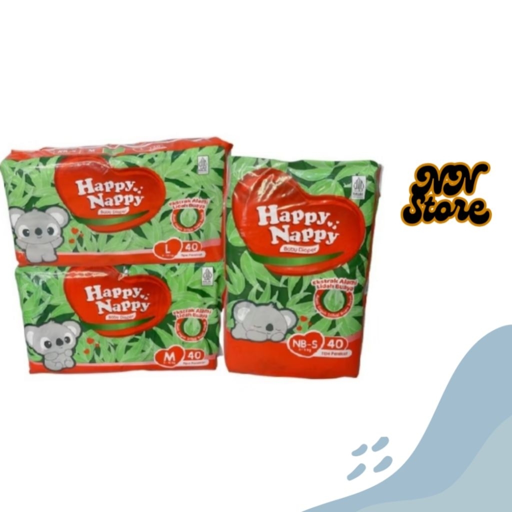 happy nappy pampers perekat Nb-s 40 M40 L40