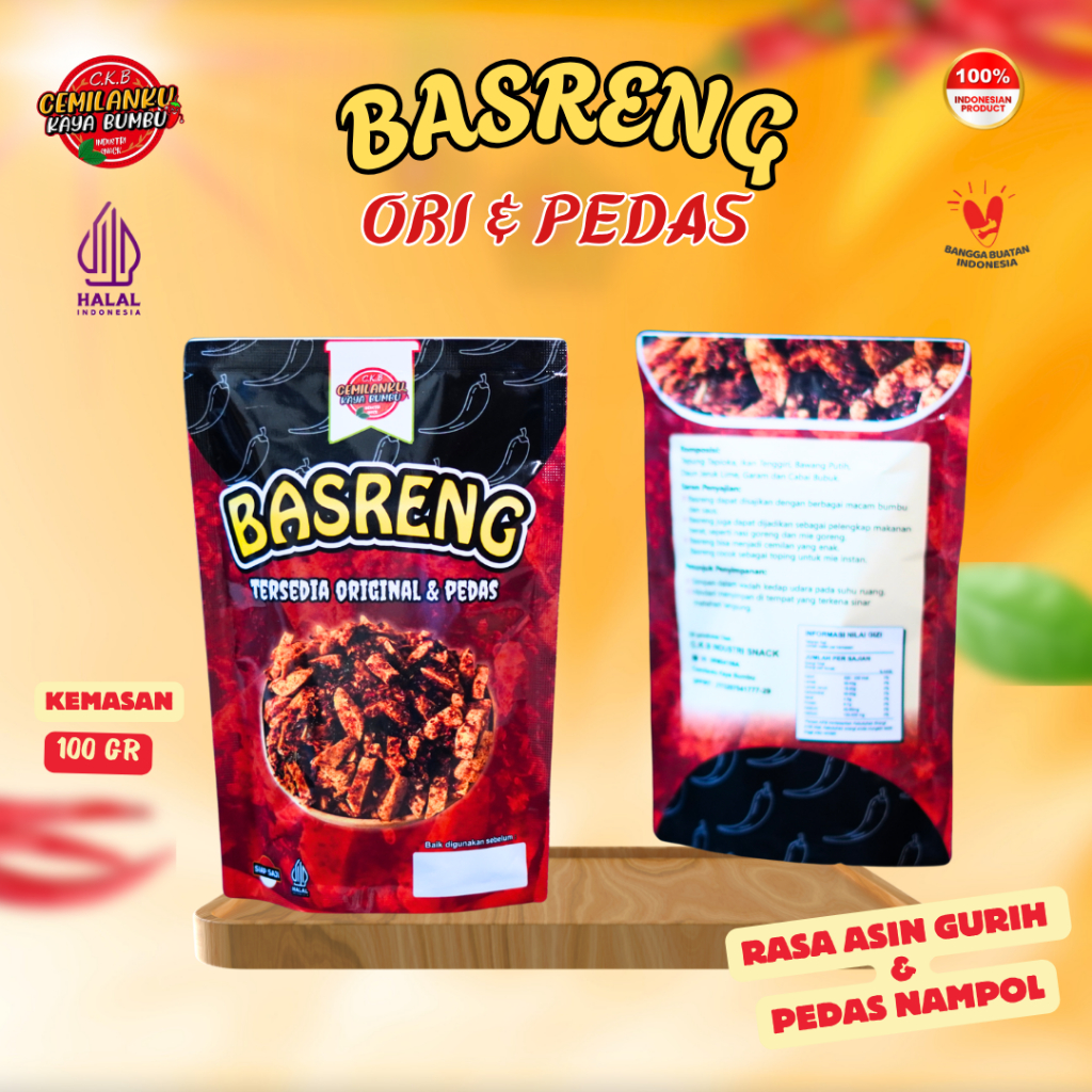 

Cemilanku - Basreng Pedas Daun Jeruk Rasa Orginal dan Pedas Kemasan