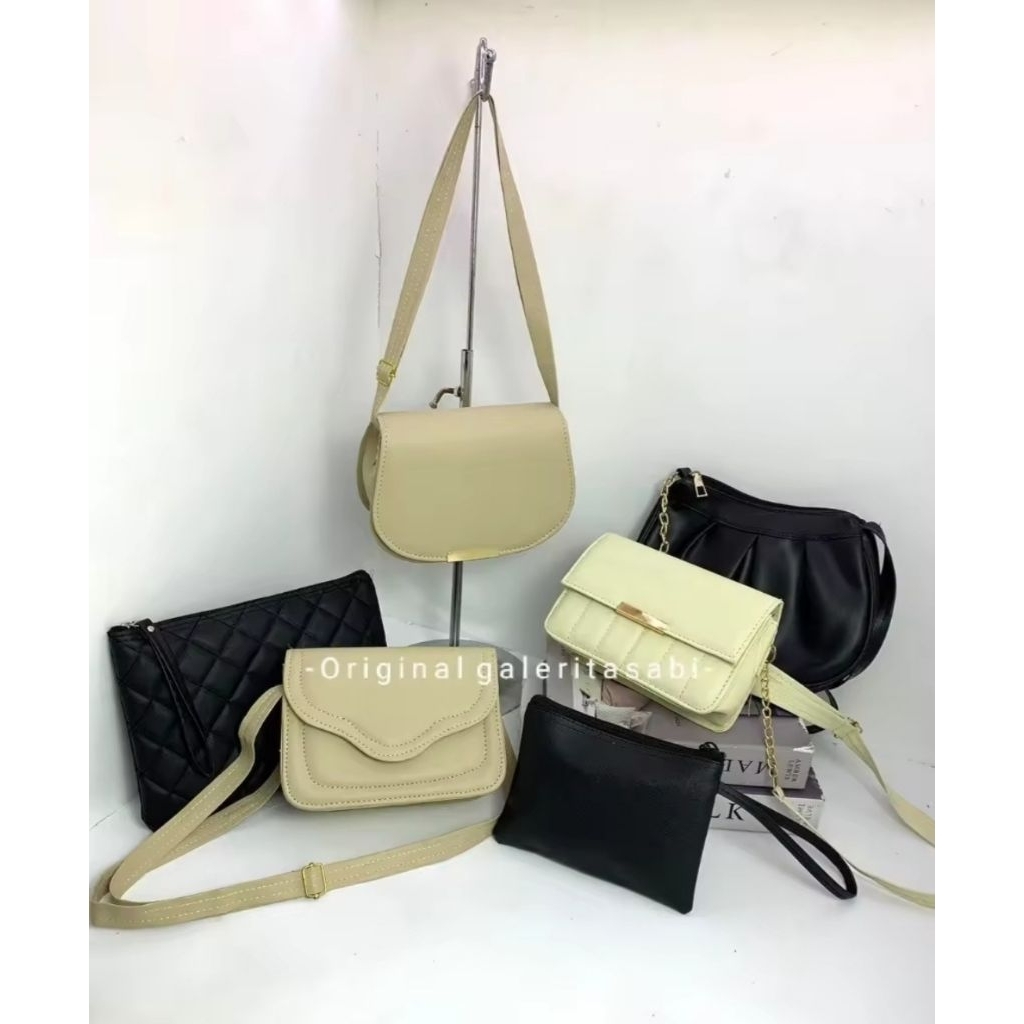 PROMO PAKET TAS 100RB ISI 6 | TAS SELEMPANG WANITA MEGA