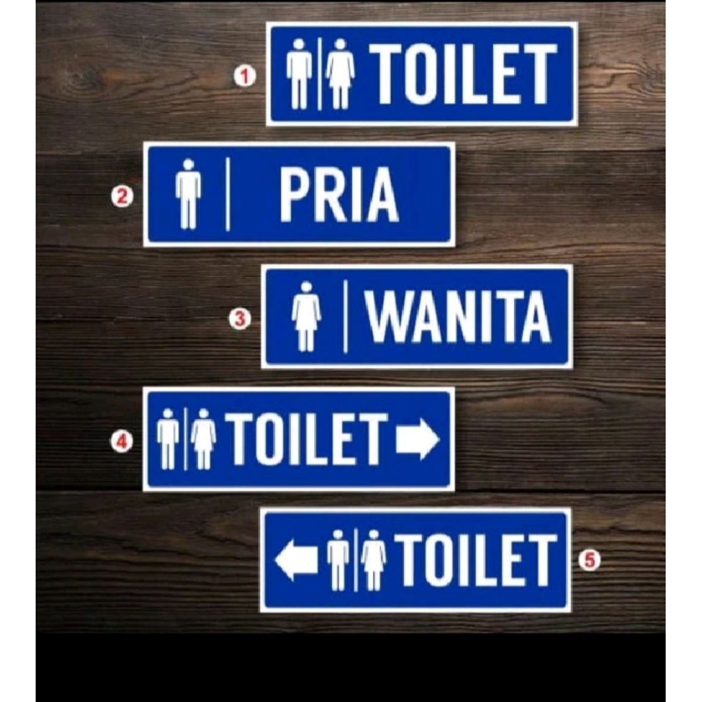 

Stiker vinyl toilet 10x23cm sign rambu K3