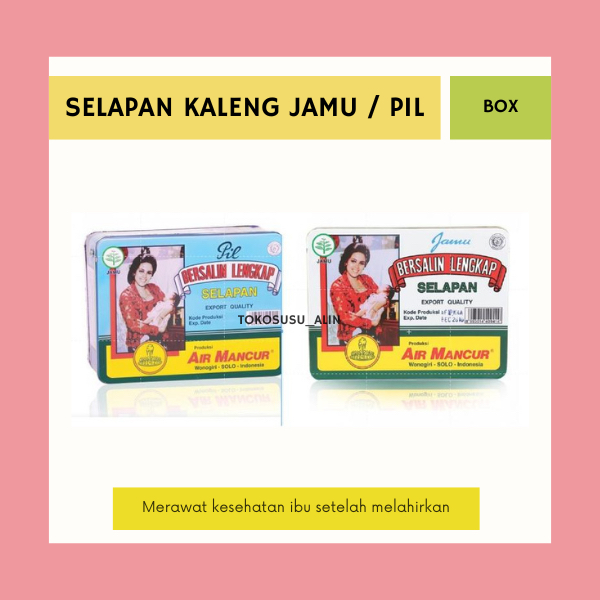 JAMU BERSALIN LENGKAP 40 HARI SELAPAN KALENG / PIL BERSALIN SELAPAN KALENG