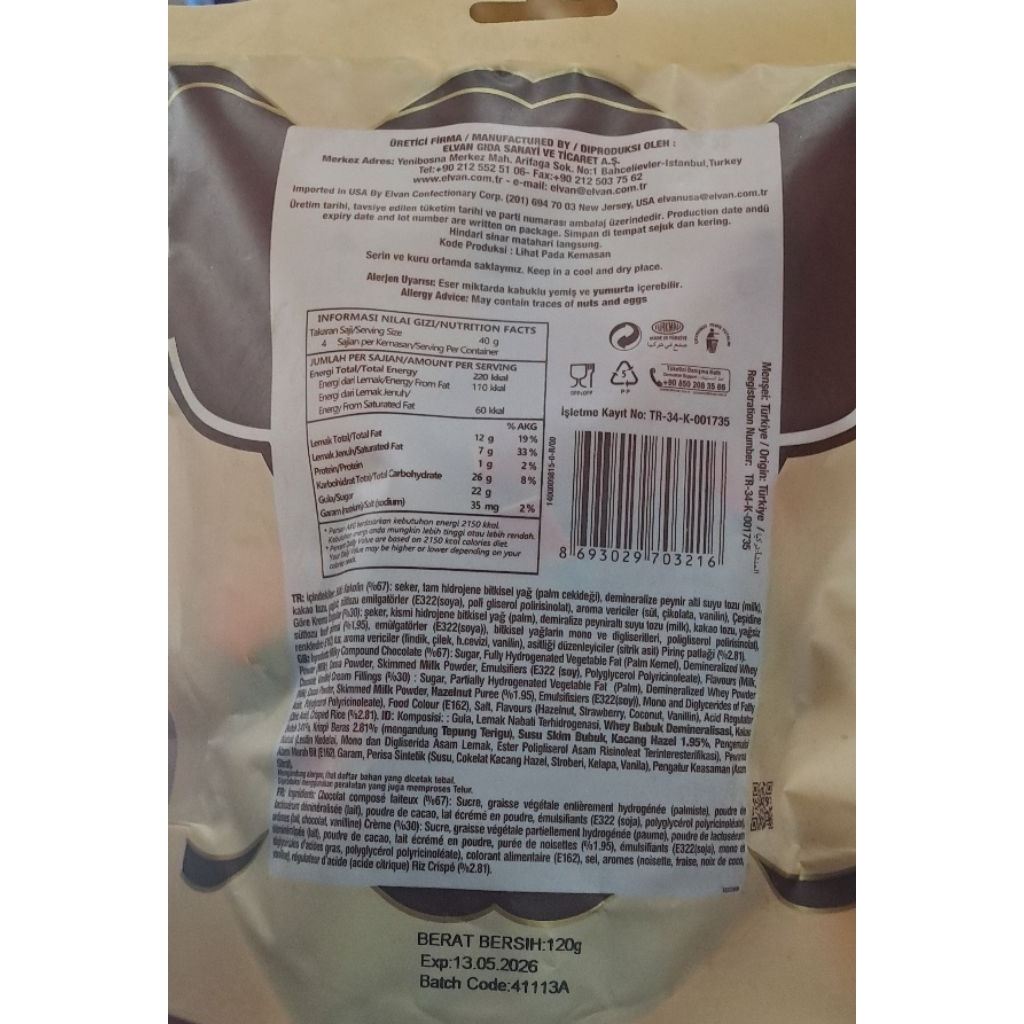 

Coklat Turkiye Asli Elvan Truffle