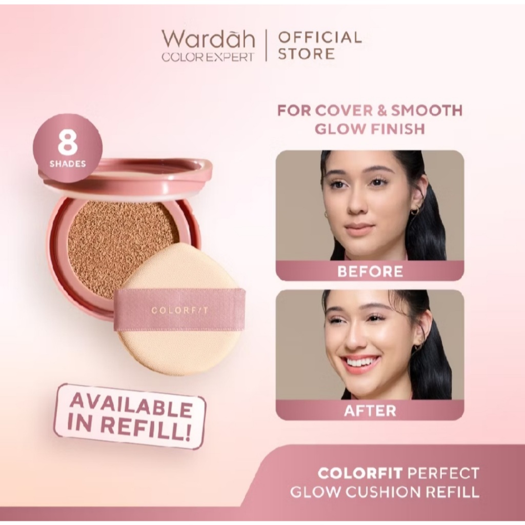 [BARU] WARDAH Refill Colorfit Perfect Glow Cushion Healthy Glow/ Refill  Colorfit Cushion