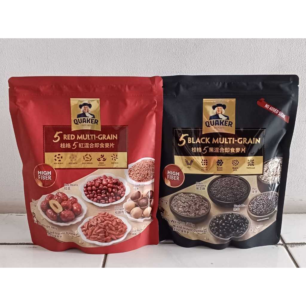 

Quaker Five Multi Grain Oatmeal Instan Malaysia Red / Black