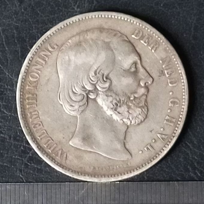 #8. UANG KOIN KUNO || KOIN PERAK || SILVER COIN 2 1/2 G WILLEM 3 TAHUN 1873