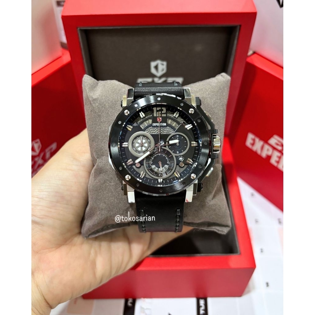 Expedition E6402M Original Bergaransi Jam Tangan Kulit Pria