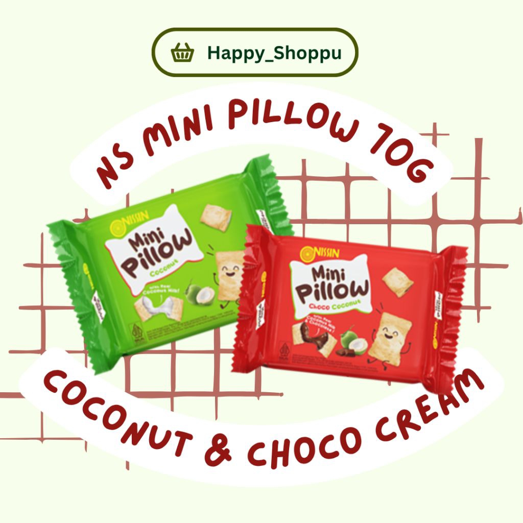 

Nissin Mini Pillow Coconut Cream dan Chocolate Coconut Cream 70g