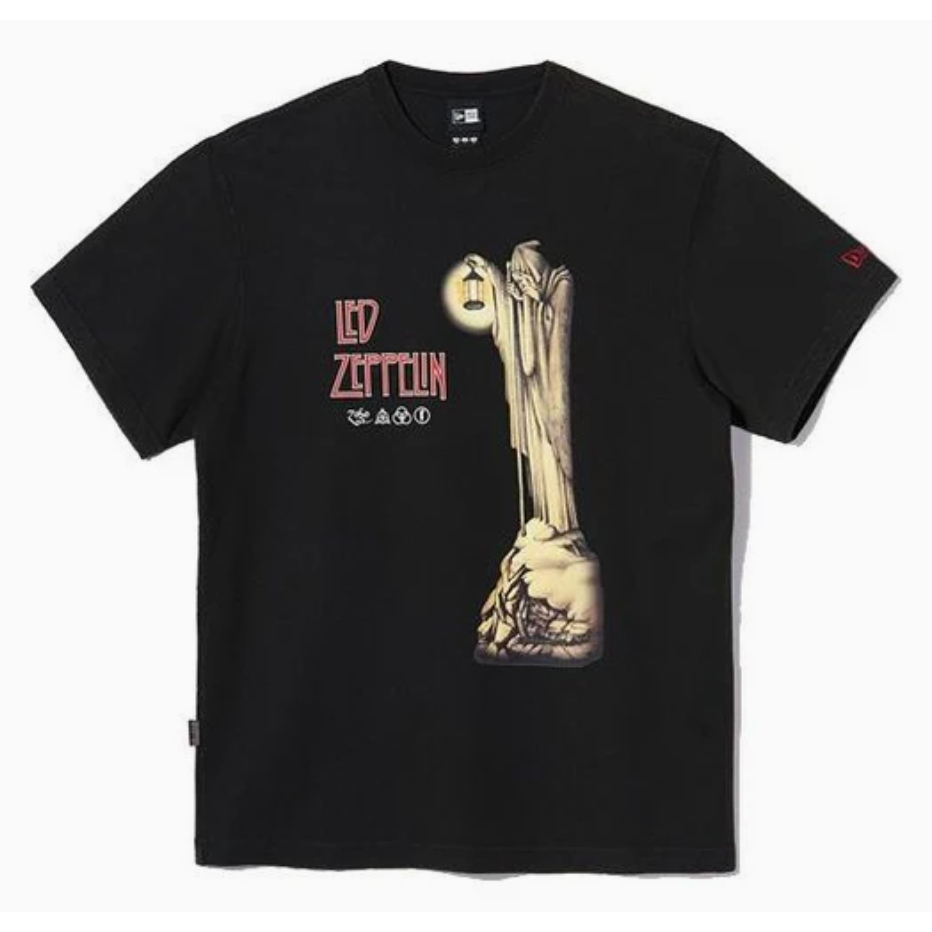 Kaos New Era x Led Zeppelin Vintage Black Short Sleeve T-Shirt Size S