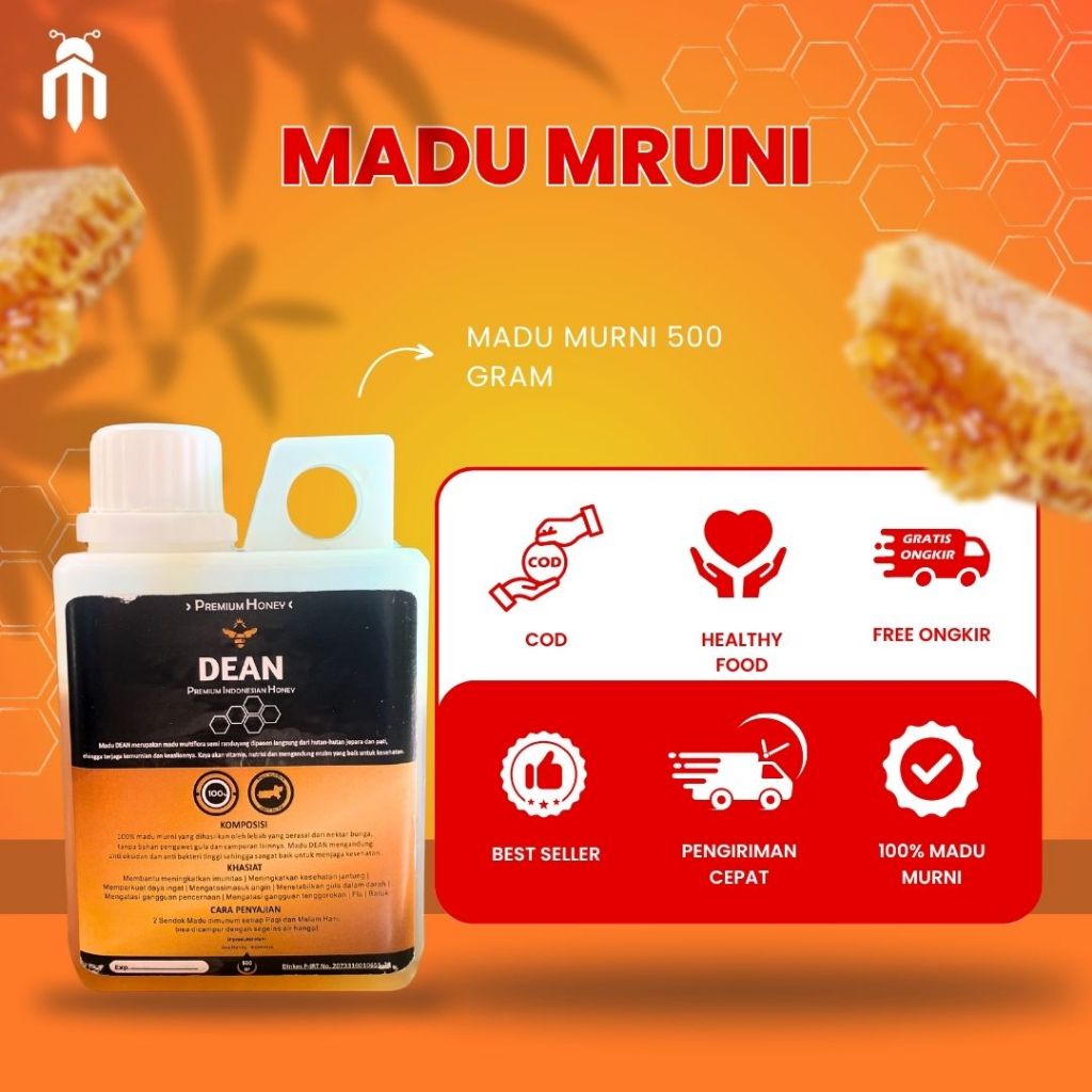 

MADU DEAN MADU MURNI 100% ORIGINAL TANPA CAMPURAN 500ML
