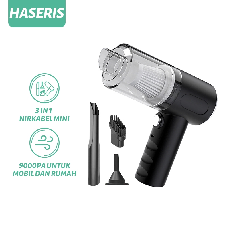 Haseris vacuum cleaner 3000pa Wireless Vacuum Cleaner Handheld Vakum Cleaner Untuk Rumah & Mobil