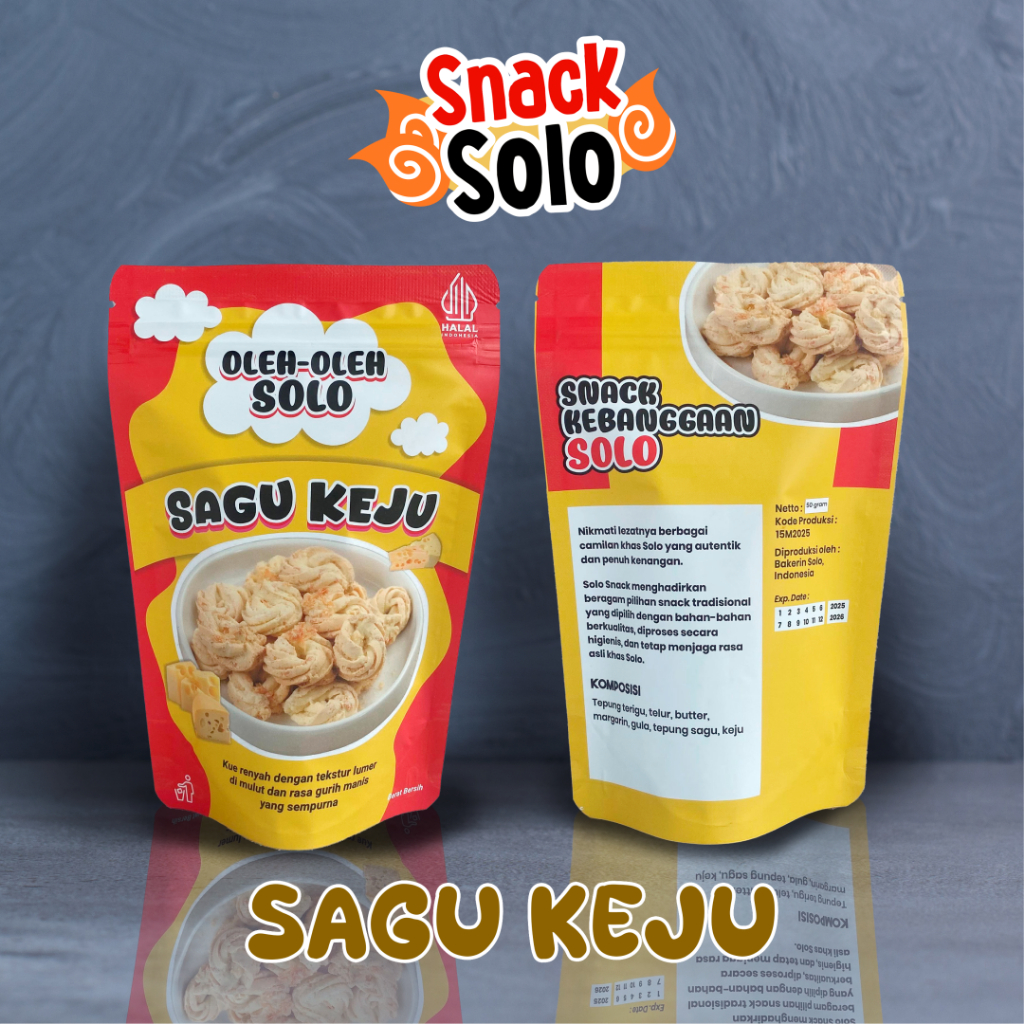 

Sagu Keju Snack Camilan 50 gram | Oleh-oleh solo | Snack Solo