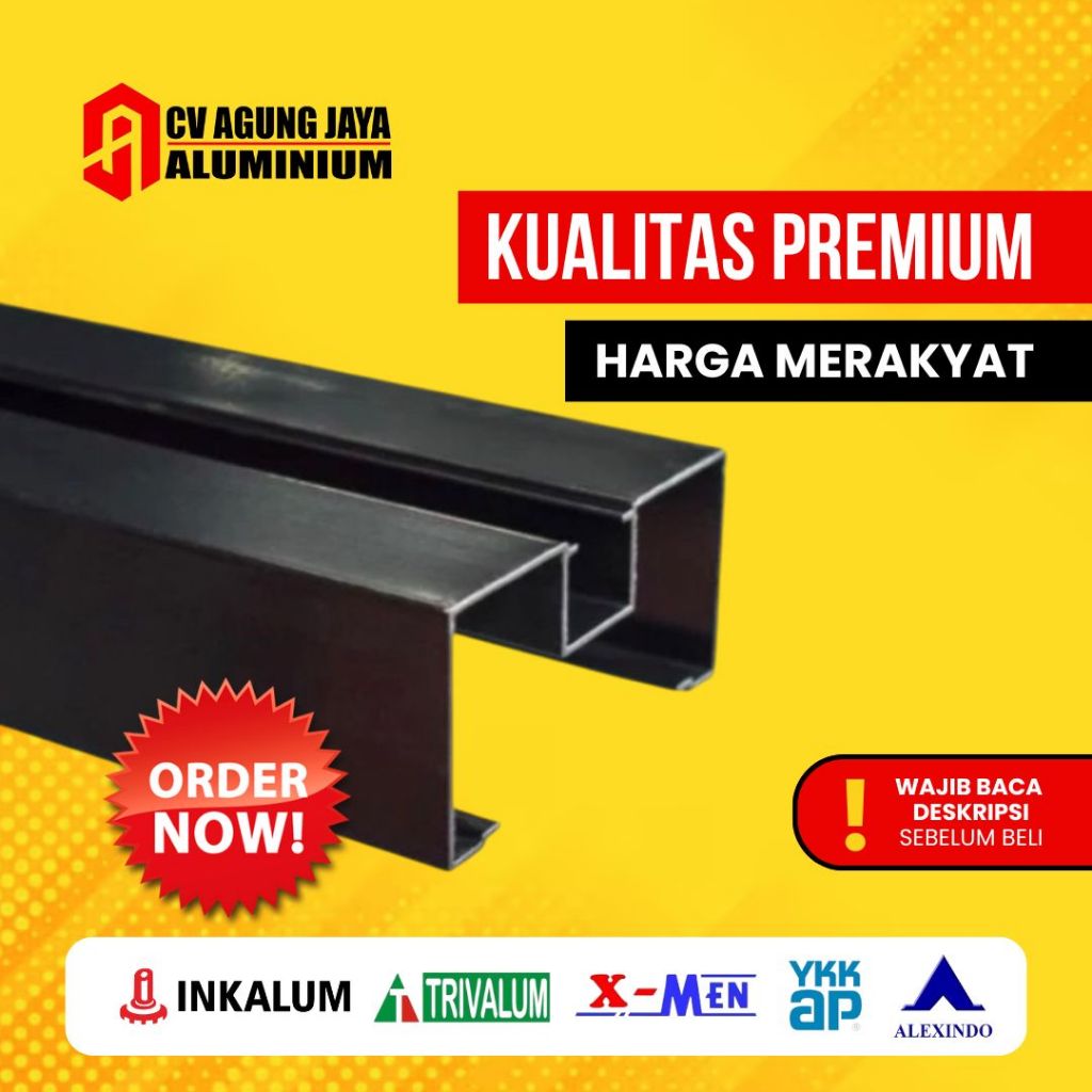 INKALUM ALUMINIUM KUSEN 4 Inch batangan 6 meter