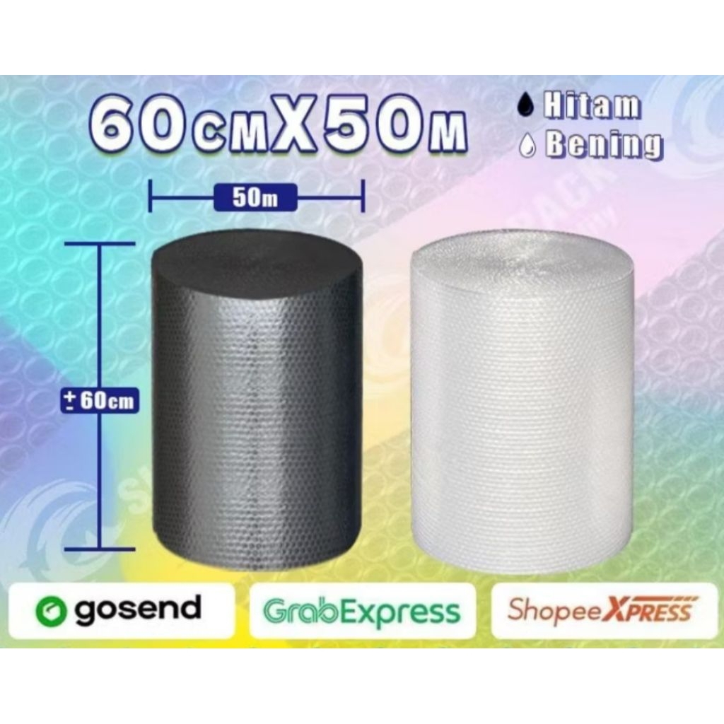 

BUBBLE WRAP PREMIUM 50 METER X 60 CM/BUBBLE WRAP TEBAL/GELEMBUNG PACKING