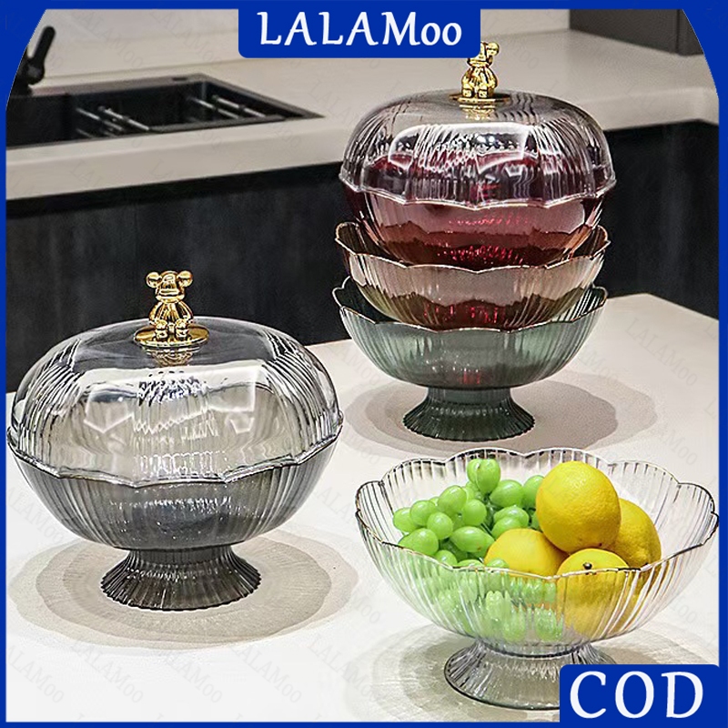 Tudung Saji Bulat Penutup Makanan Transparan / Keranjang Buah / Wadah Saji Piring Buah Rak Buah / Tu