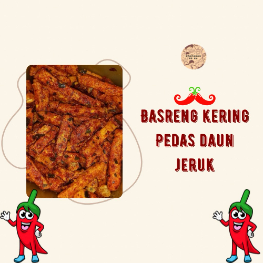 

BASRENG KERING PEDAS DAUN JERUK KRIUK 250gr