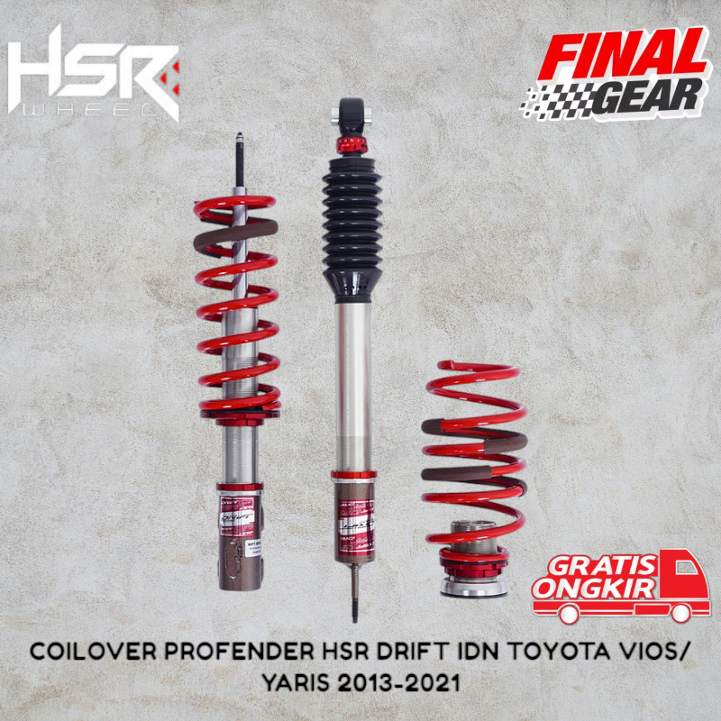 HSR Coilover Profender Yaris 2013-2021/shock ceper coilover mobil toyota vios atau yaris