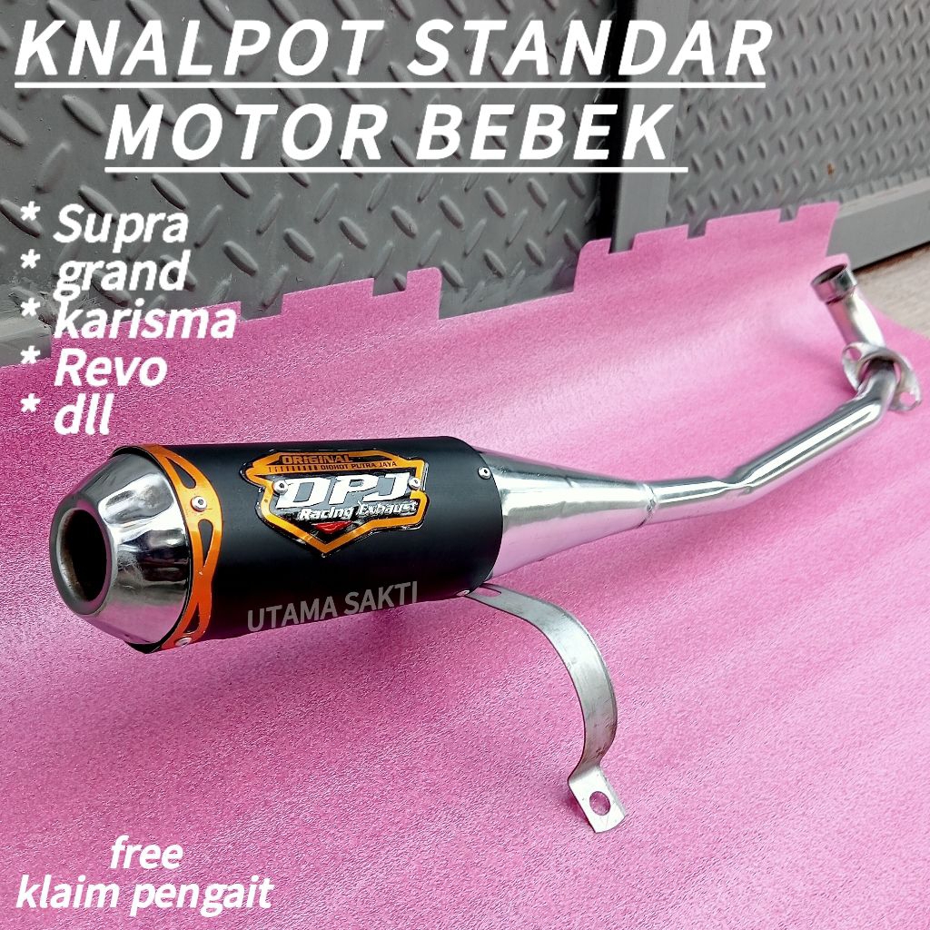 Knalpot racing DPJ untuk motor bebek Supra,grand, karisma, Jupiter,dll PNP tingal pasang