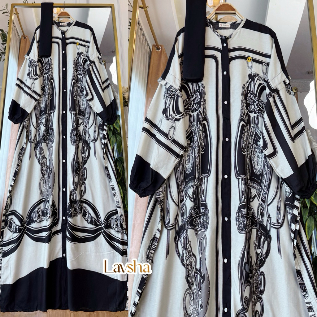 Humaira set hijab batwing katun rayon viscose gamis daily full kancing hijab polos