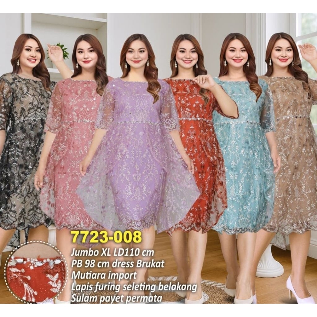 COD LD110 DRESS PESTA BAJU NATAL 7723