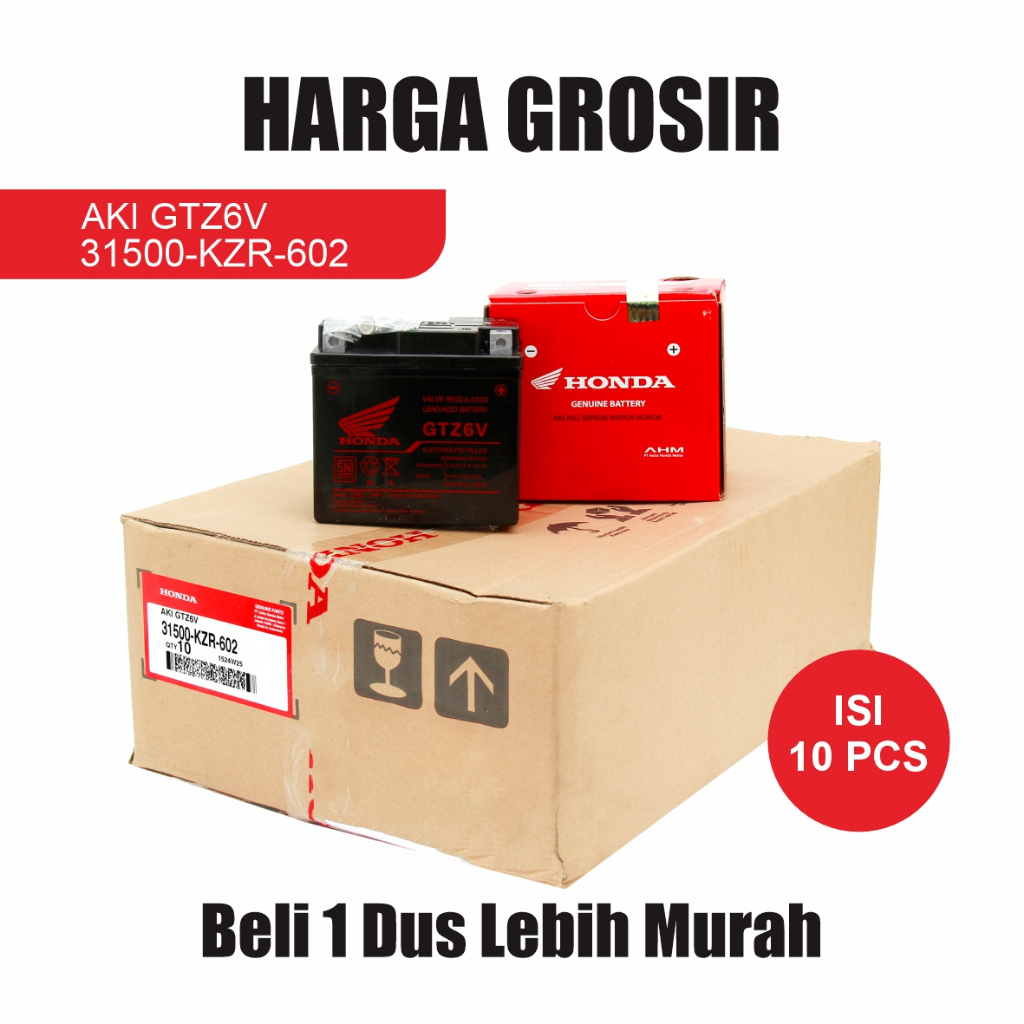 Paket 1 Dus Isi 10 Pcs 31500-KZR-602 Aki Accu Kering Beat eSP K25 K61 K81 Scoopy Vario 110 eSP Tipe 