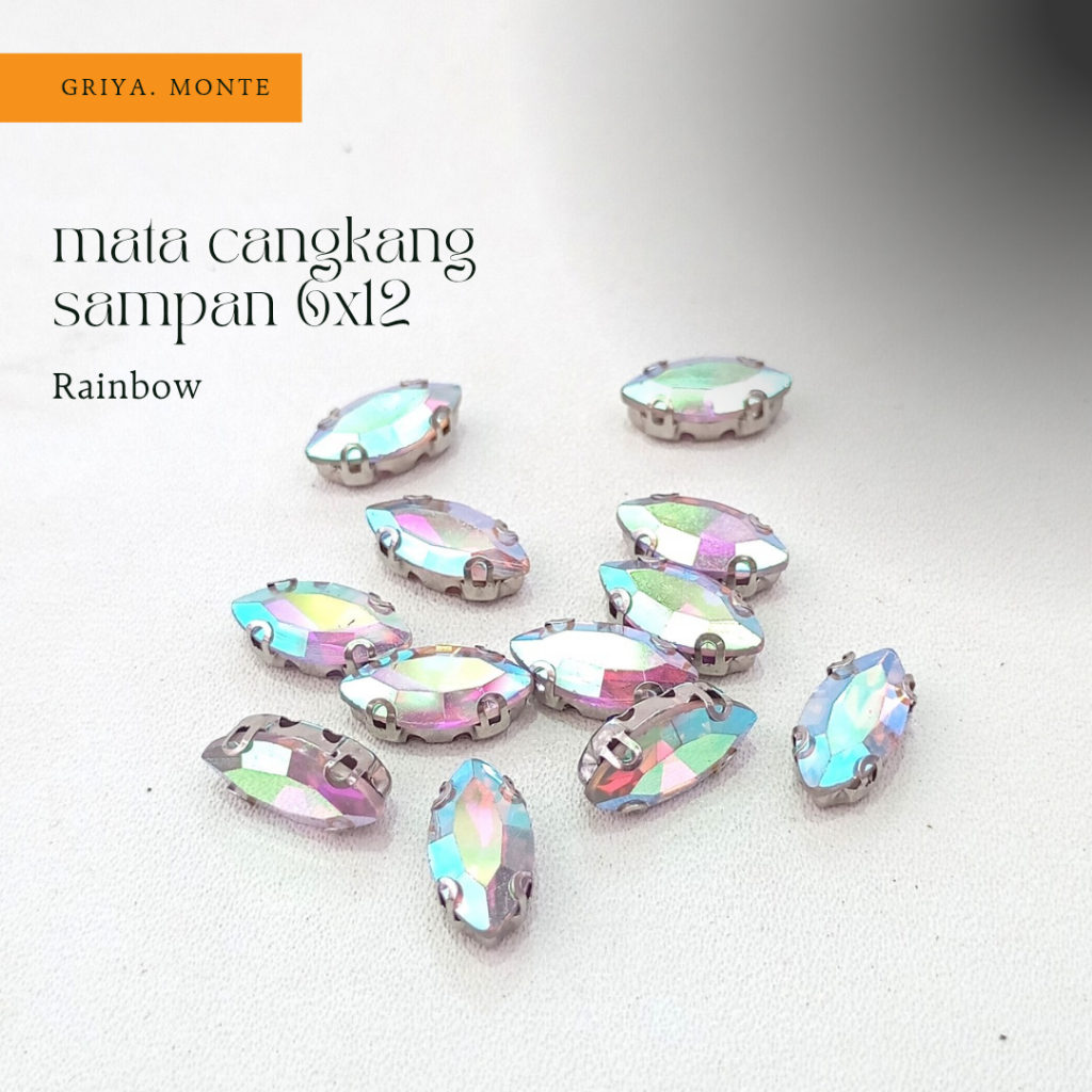 payet mata cangkang sampan 6x12 | diamond cangkang | payet baju