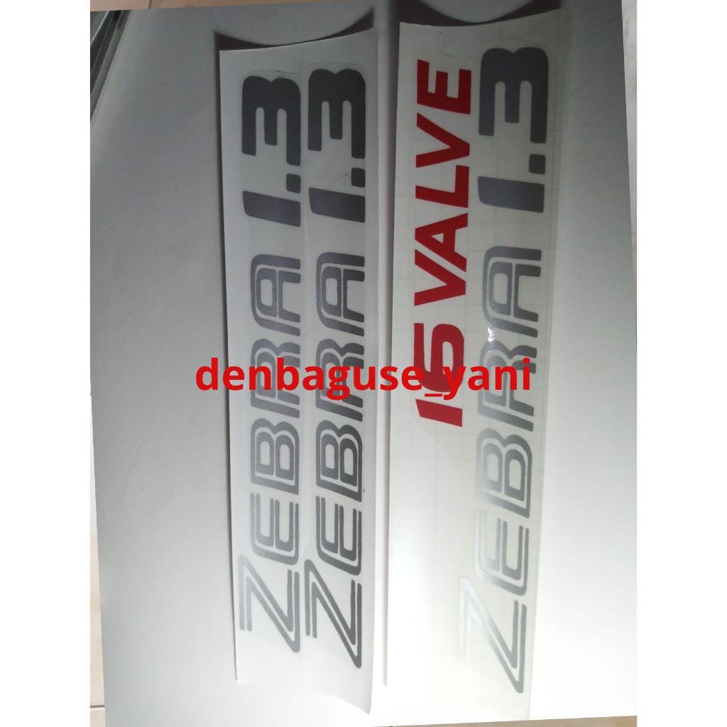 Stiker Pintu Daihatsu Zebra 1.3 16 valve / stiker Zebra valve zebra 1.3