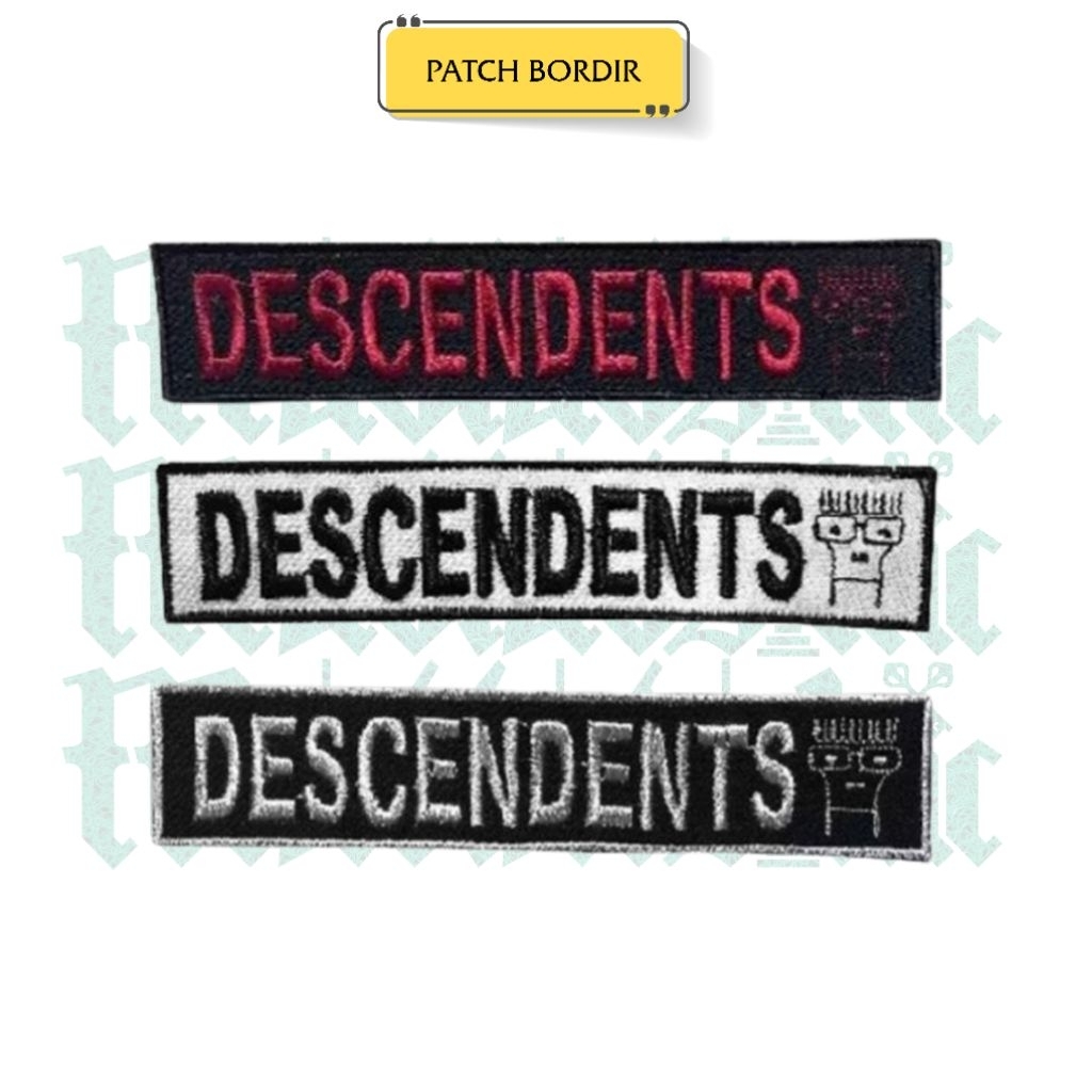 Patch Bordir Emblem Band Descendents Musik Aksesoris Iron Patch Bordir Badge Patch Vintage Patch Ban