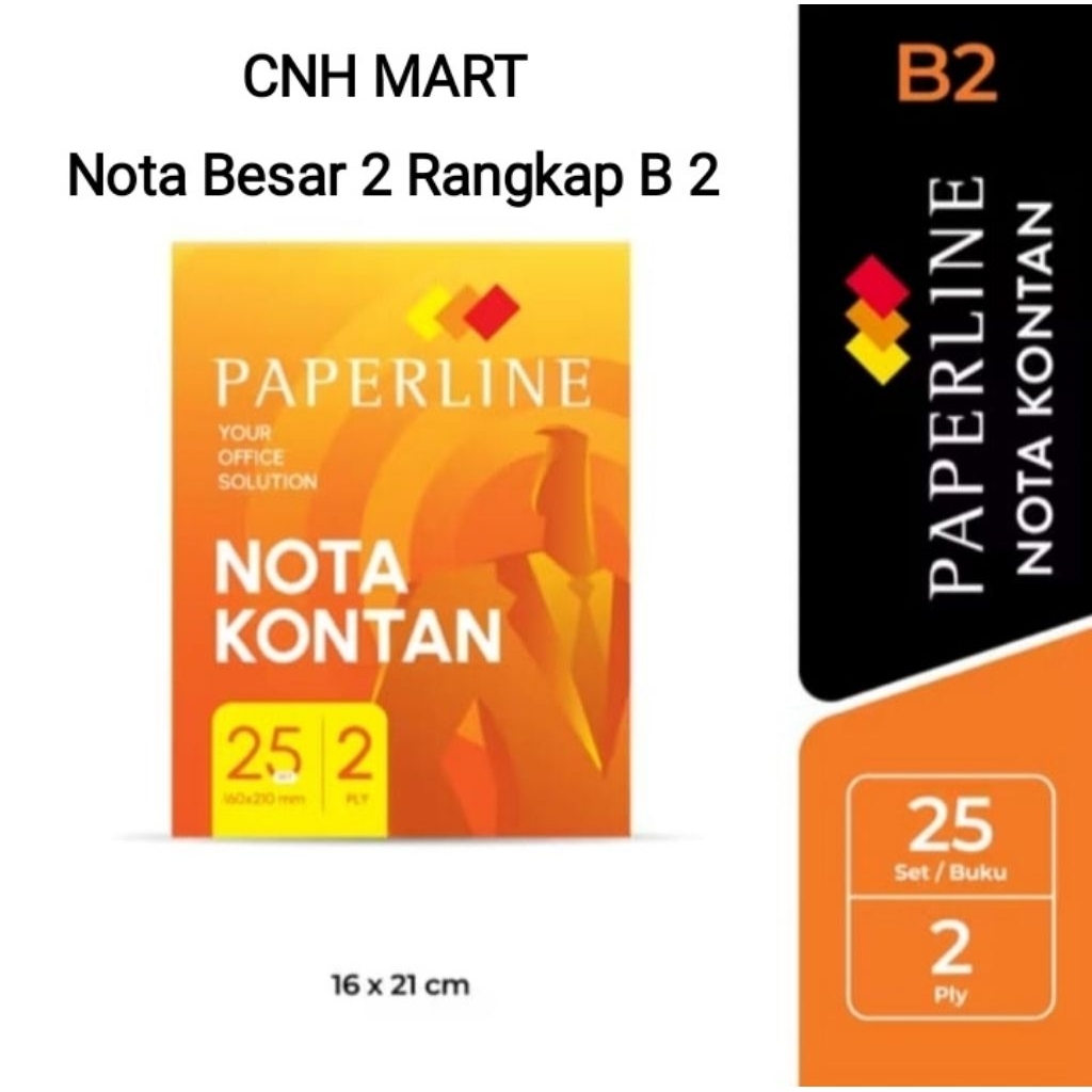 

(10)Pcs Nota kontan Besar B2 Paperline - Nota Kontan Besar 2 play - Nota Kontan 2 Play Paperline Harga 10 Pcs