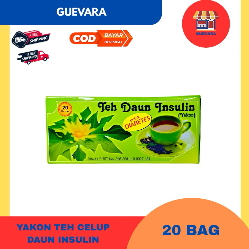 

Teh Celup Daun Insulin YAKON 20 Kantong Obat Kencing Manis Diabetes Penurun Gula Darah Tinggi
