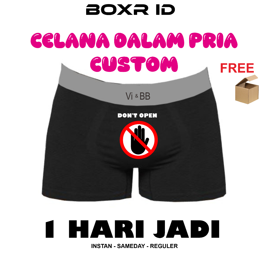 Celana Dalam Pria Custom Boxer Custom Foto Jangan Buka