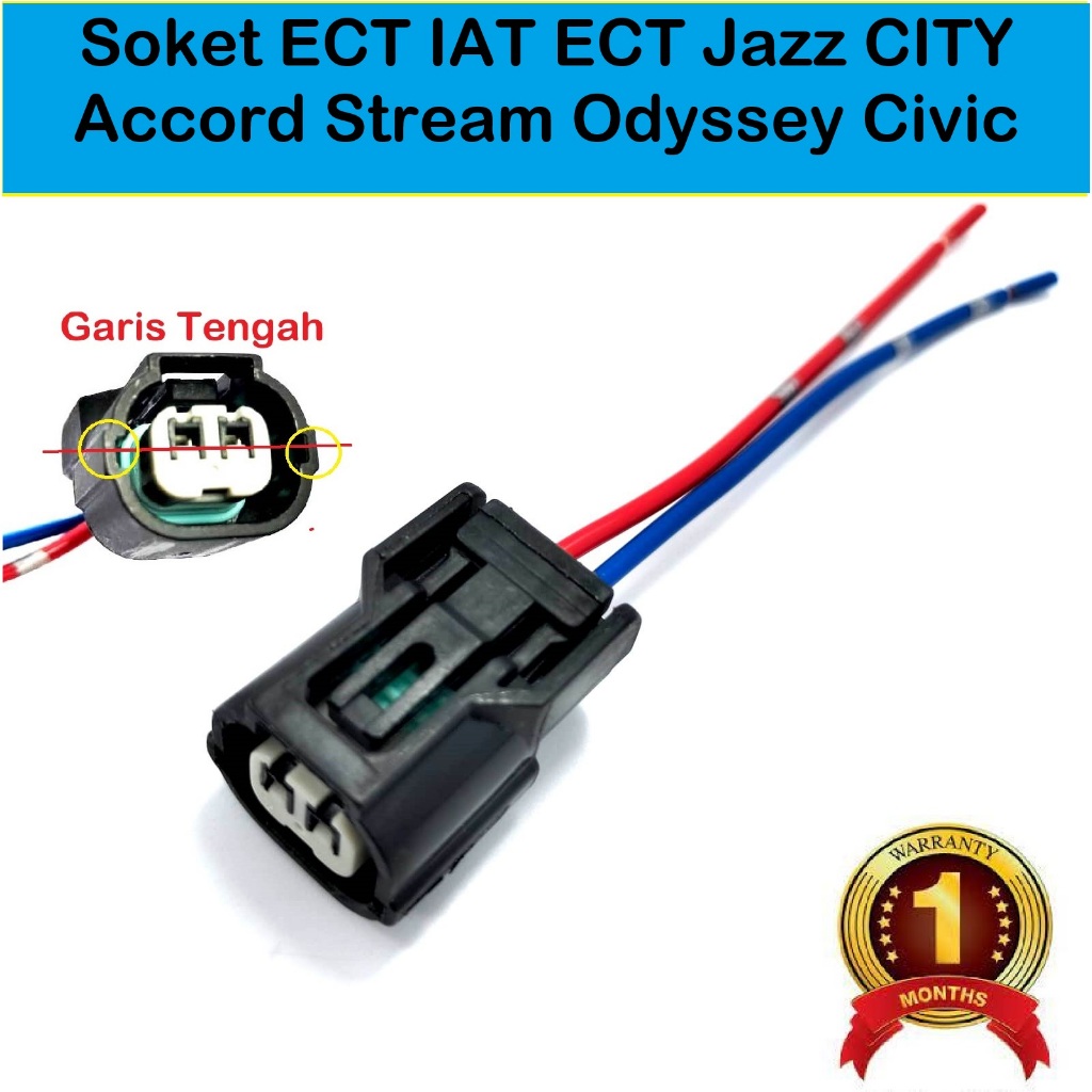 Soket Sensor ECT Honda Jazz CITY Accord Stream Odyssey Civic Iat SocketSoket Sensor ECT Honda Jazz C