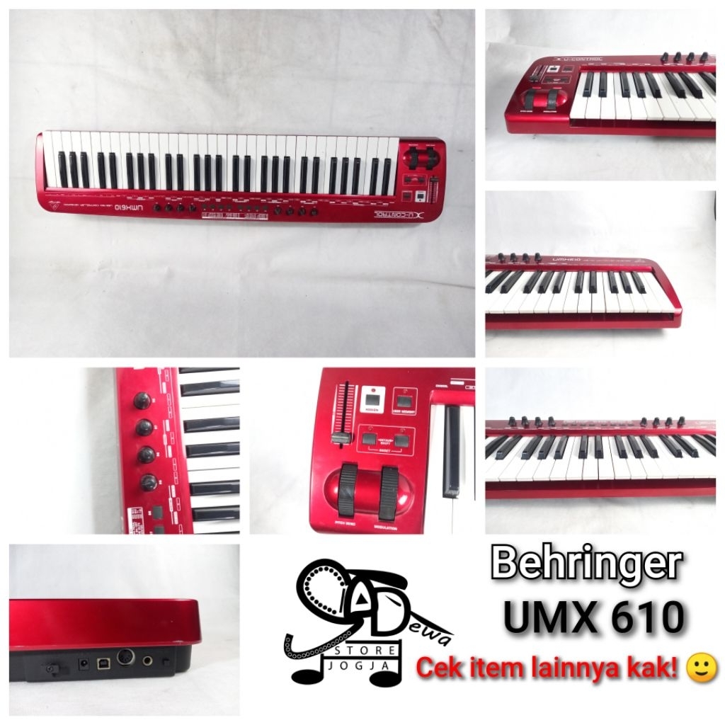 BEHRINGER UMX610 MIDI CONTROLLER KEYBOARD CONTROLER 5 OKTAF 61 keys