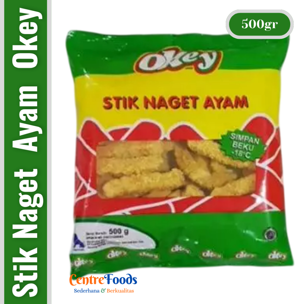 

Stik Naget Ayam - Chicken Nugget Stick OKEY | 500gr [ Harga Per BKS ]