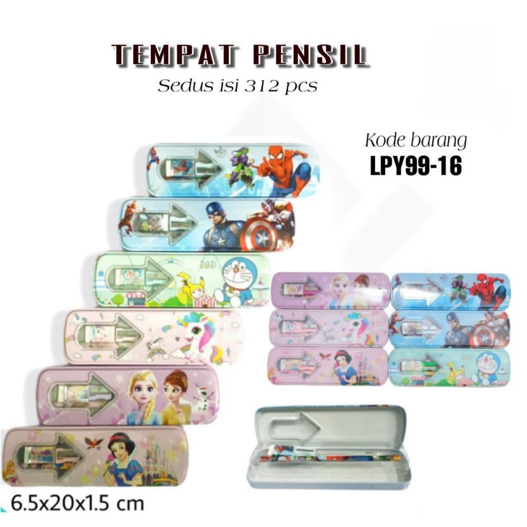 

Kotak Tempat Pensil Anak (Kaleng) Set Dengan Isi Bagus Murah